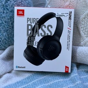 Wireless On-Ear Headphones with Purebass Sound - Black